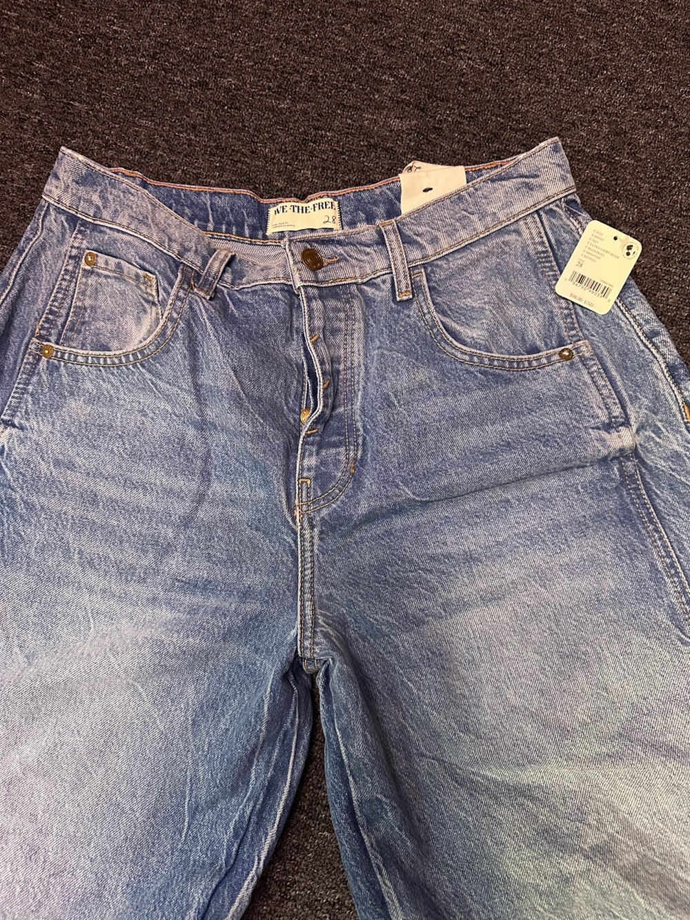 Free People, We the Free Good Luck Mid Rise Barrel Leg Jean - Picture 6 of 7